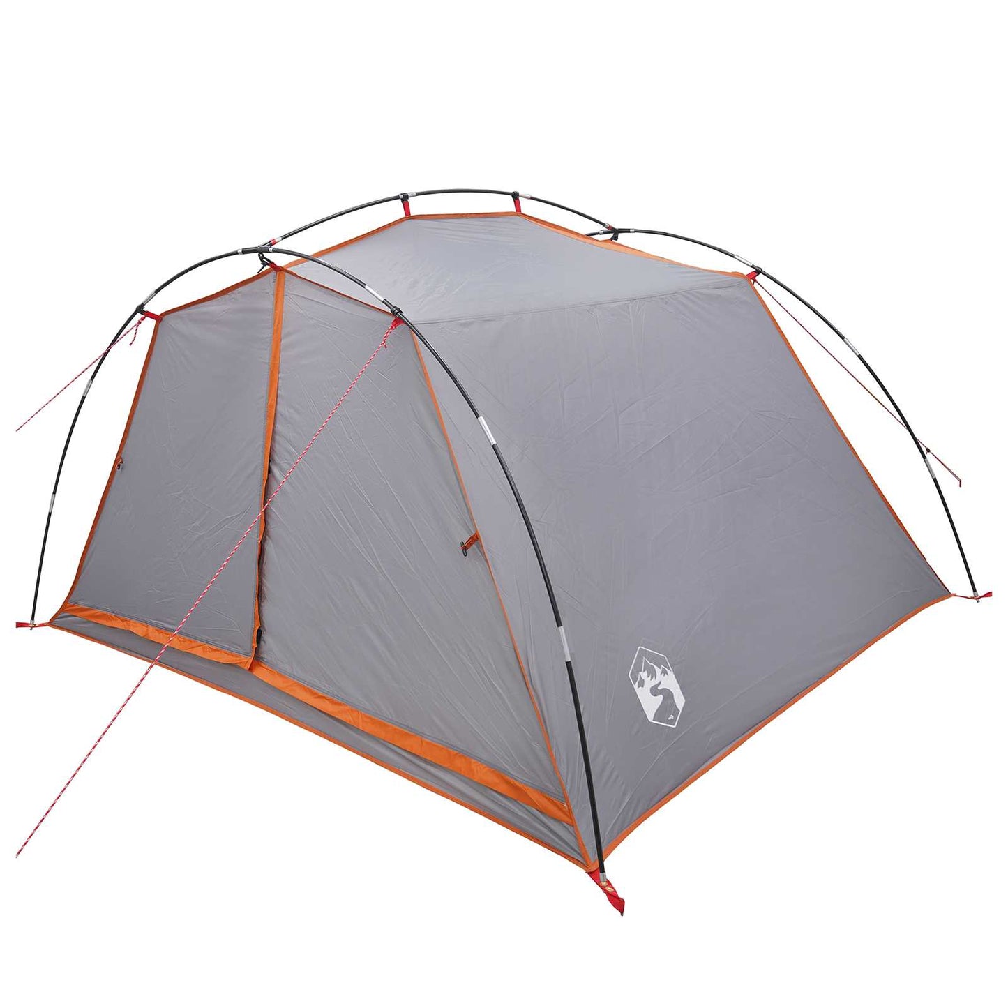 vidaXL Tunnel Tent 4-Person Grey and Orange 3