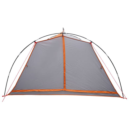 vidaXL Tunnel Tent 4-Person Grey and Orange 5