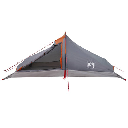 vidaXL Backpacking Tent 4-Person Grey and Orange 4
