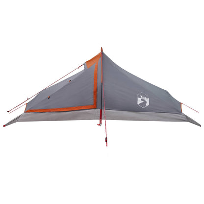 vidaXL Backpacking Tent 4-Person Grey and Orange 5