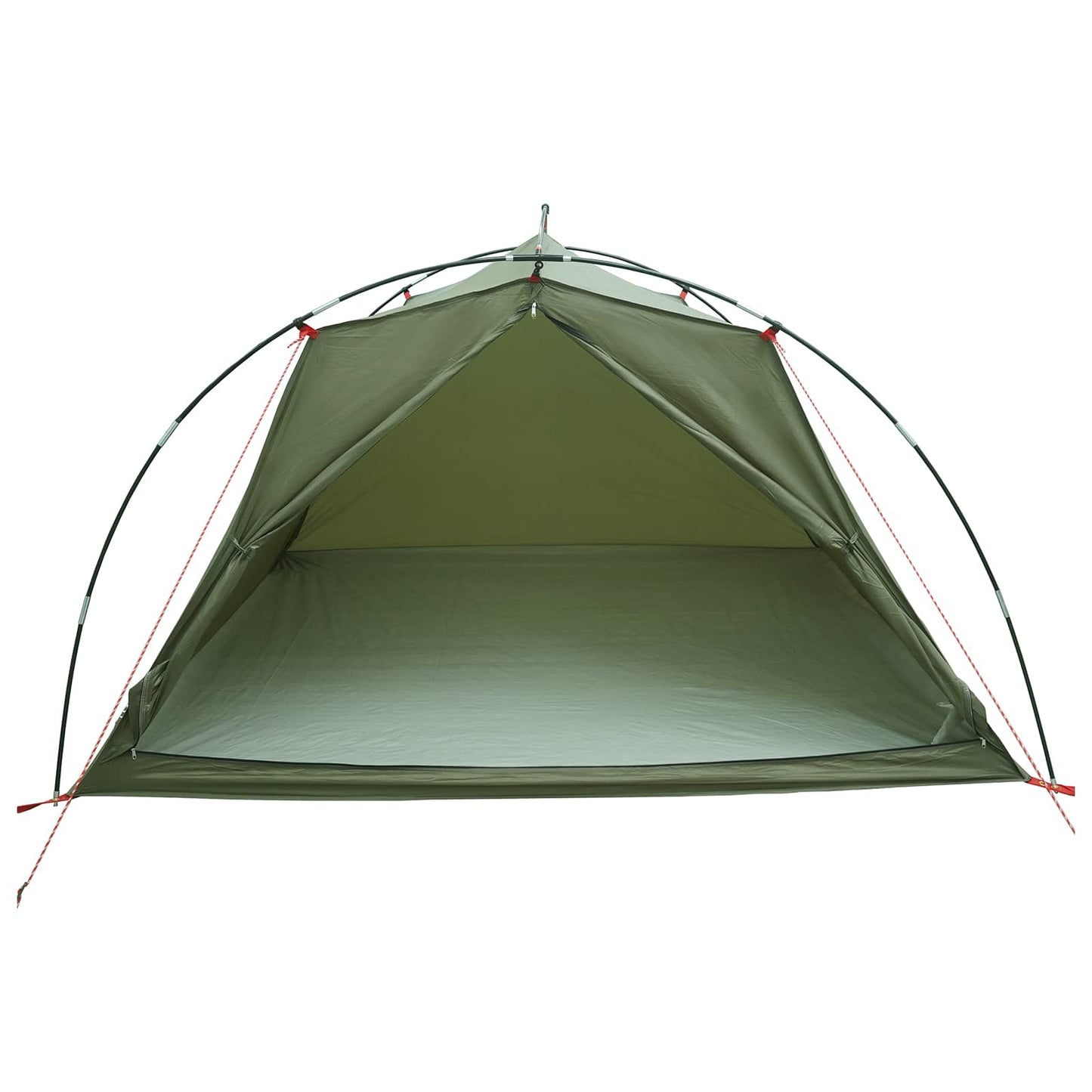 vidaXL Tunnel Tent 4-Person Olive Green 185T Polyester with PU Coating 4