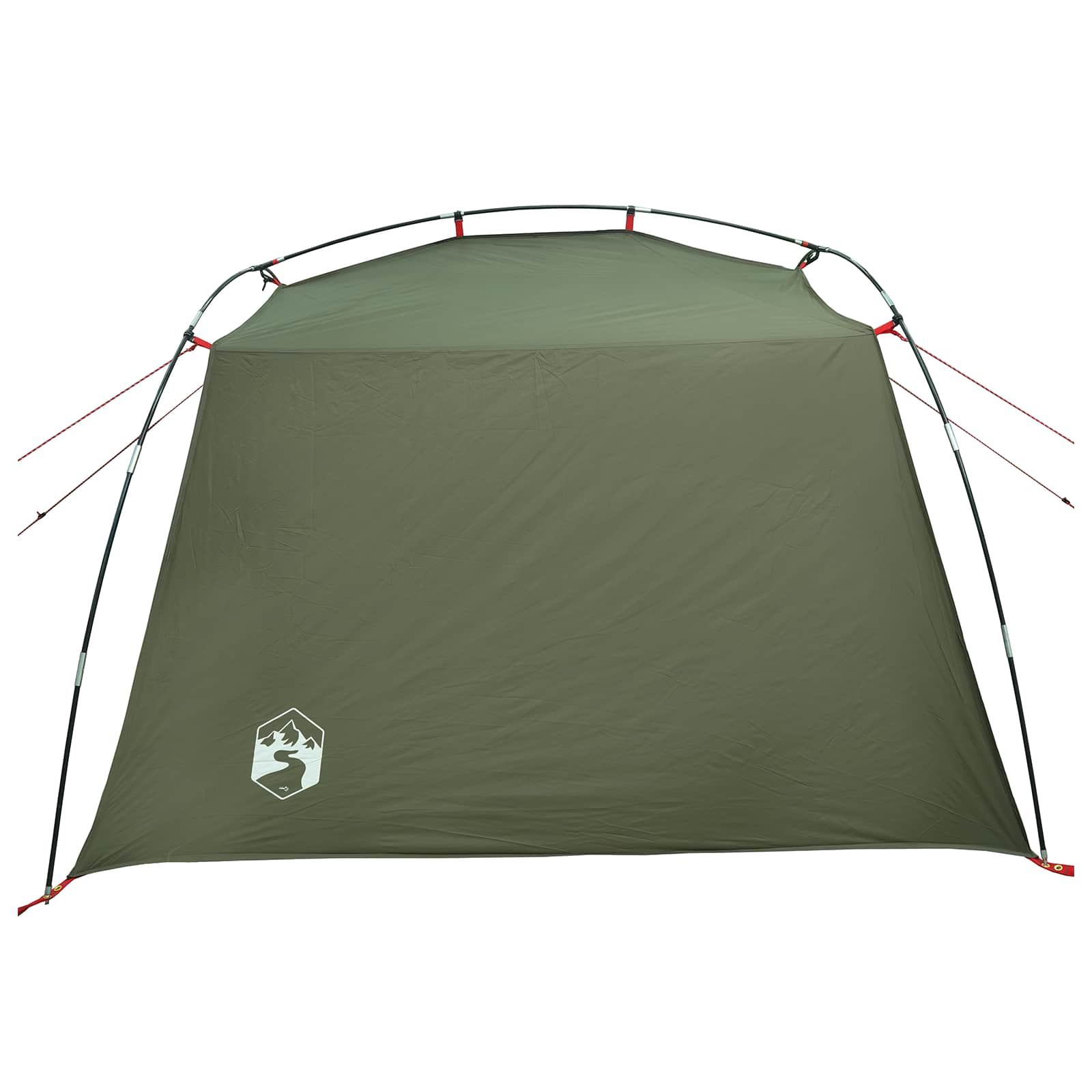 vidaXL Tunnel Tent 4-Person Olive Green 185T Polyester with PU Coating 6