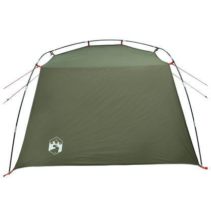 vidaXL Tunnel Tent 4-Person Olive Green 185T Polyester with PU Coating 6
