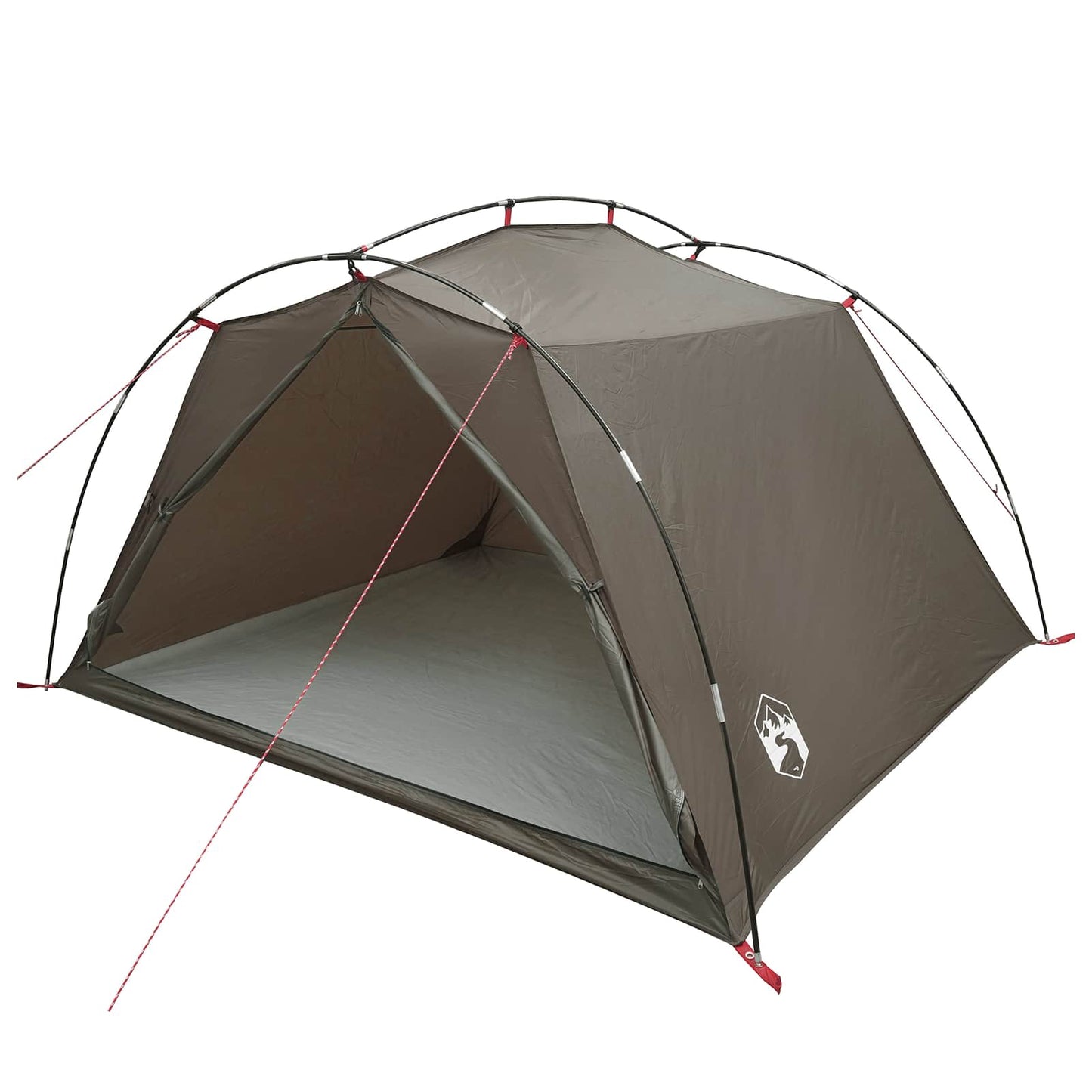 vidaXL Tunnel Tent 4-Person Brown and Grey 2