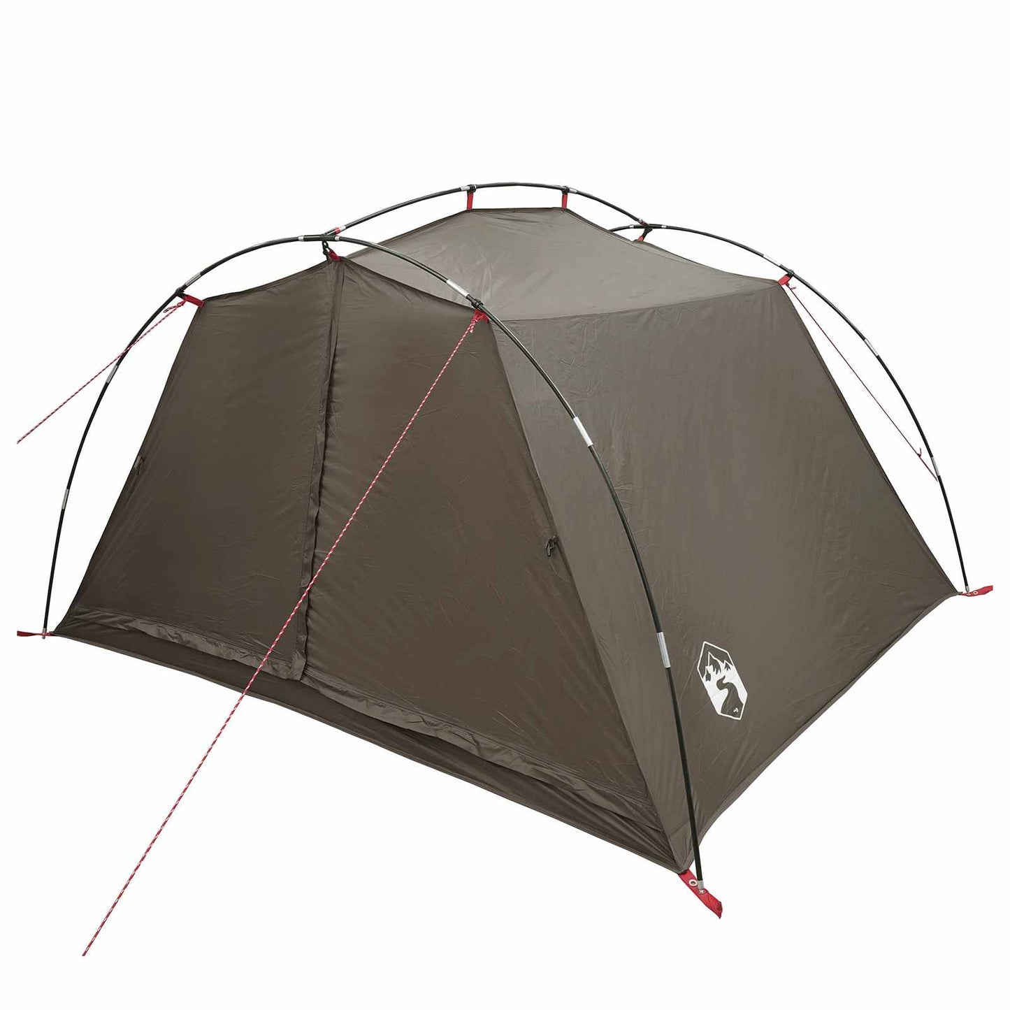 vidaXL Tunnel Tent 4-Person Brown and Grey 3