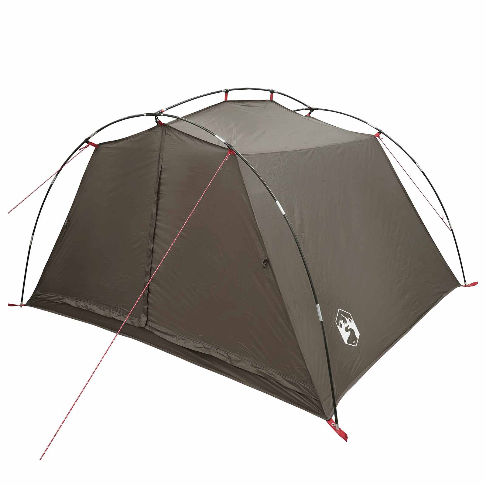 vidaXL Tunnel Tent 4-Person Brown and Grey 3
