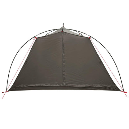 vidaXL Tunnel Tent 4-Person Brown and Grey 5