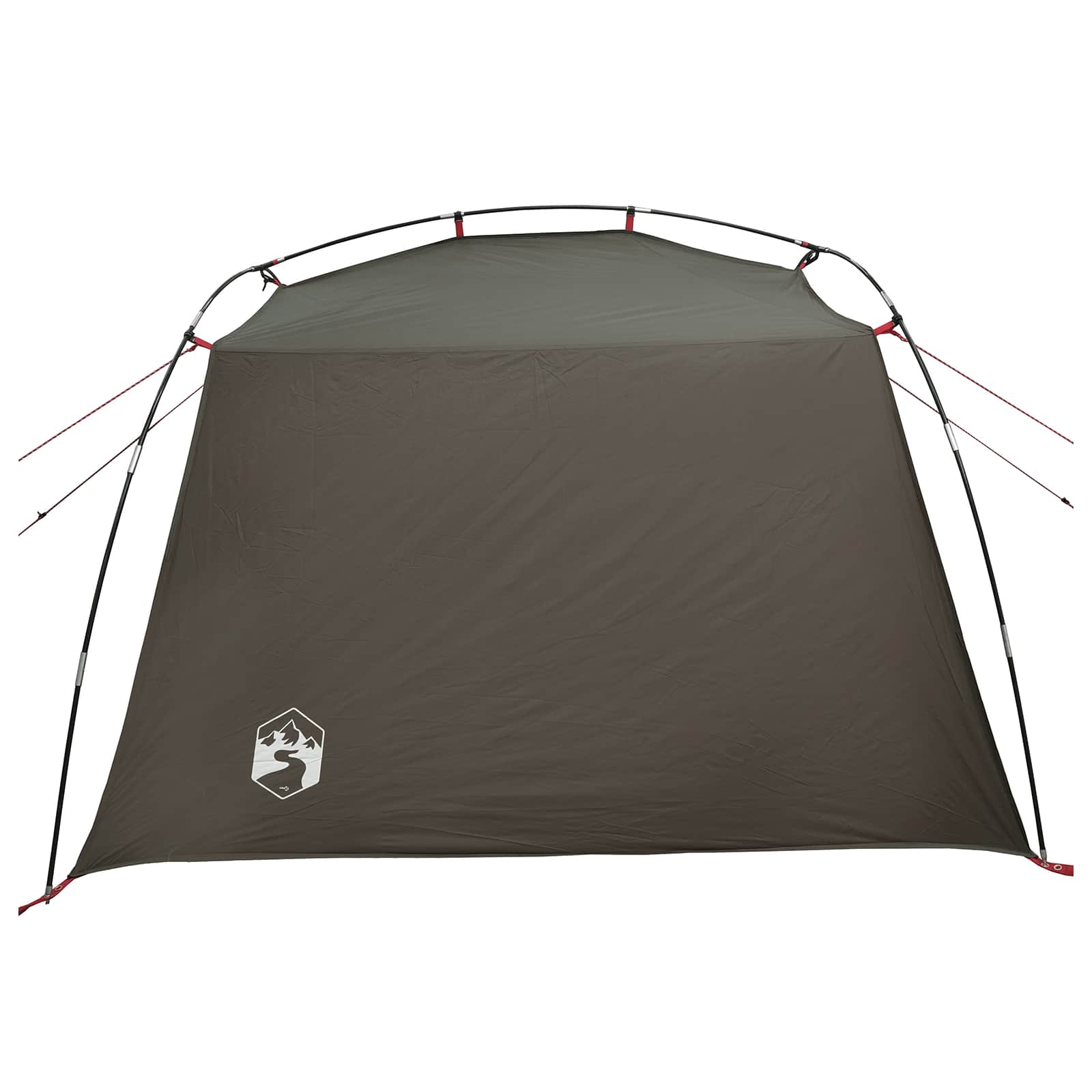 vidaXL Tunnel Tent 4-Person Brown and Grey 6