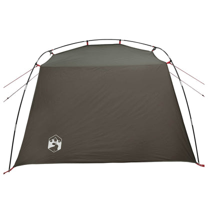 vidaXL Tunnel Tent 4-Person Brown and Grey 6