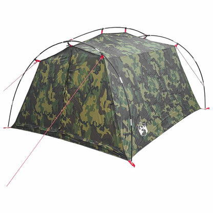 vidaXL Tunnel Tent 2-Person Camouflage 185T Polyester with PU Coating 3