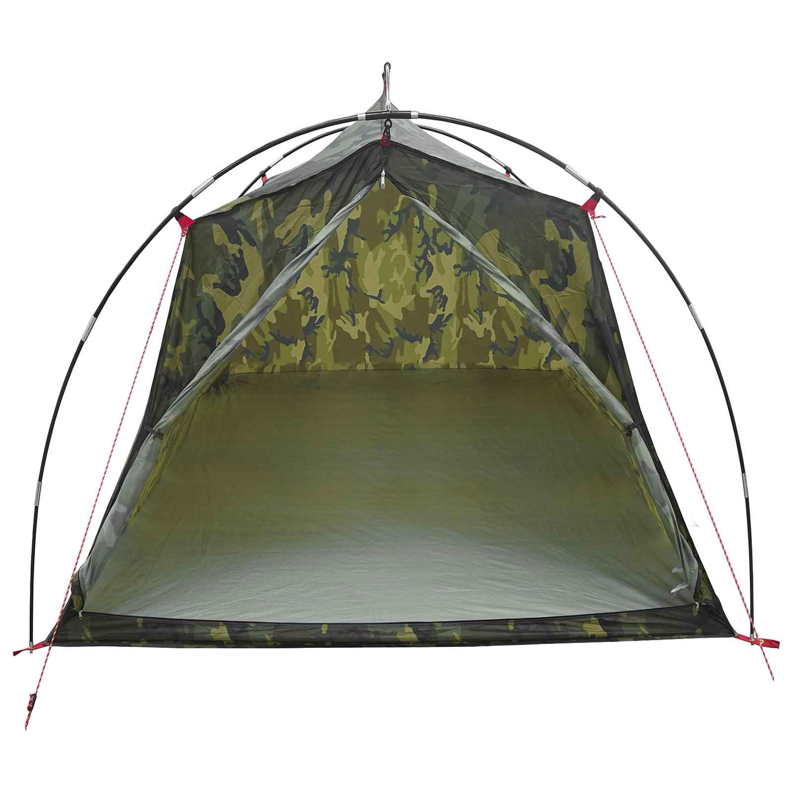 vidaXL Tunnel Tent 2-Person Camouflage 185T Polyester with PU Coating 4