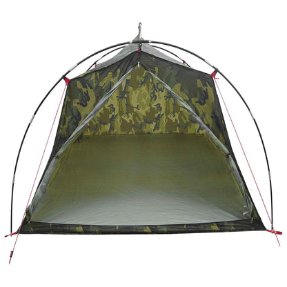 vidaXL Tunnel Tent 2-Person Camouflage 185T Polyester with PU Coating 4