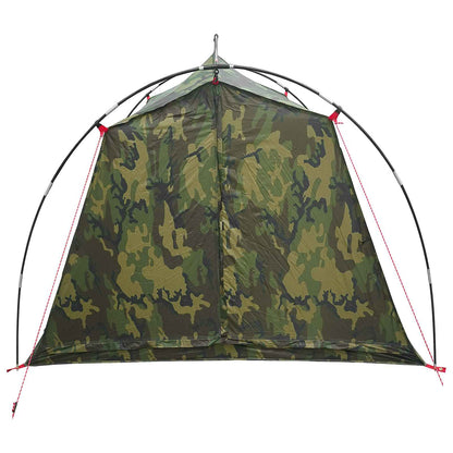 vidaXL Tunnel Tent 2-Person Camouflage 185T Polyester with PU Coating 5