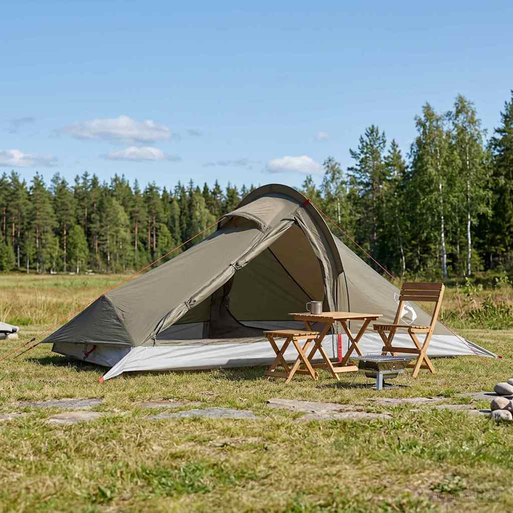 vidaXL Backpacking Tent 4-Person Brown and Grey 1