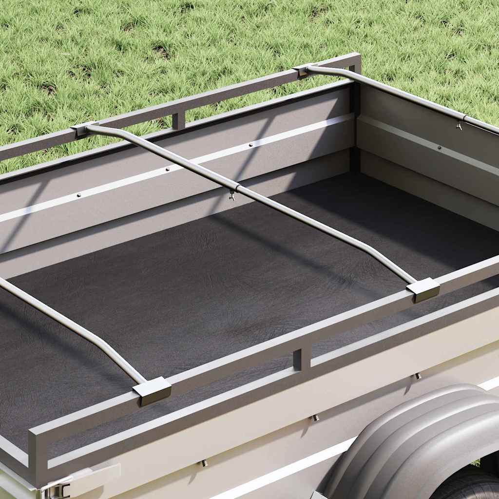 vidaXL Tarpaulin Bracket for Trailers 4 Silver 102-155 cm Aluminum 1