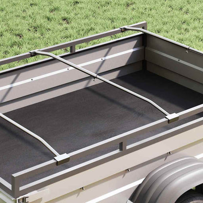 vidaXL Tarpaulin Bracket for Trailers 4 Silver 102-155 cm Aluminum 1