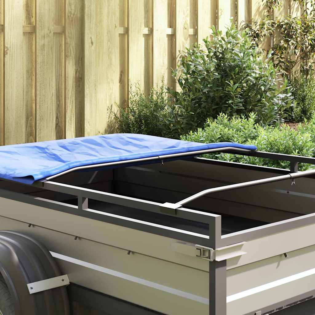 vidaXL Tarpaulin Bracket for Trailers 4 Silver 102-155 cm Aluminum 4
