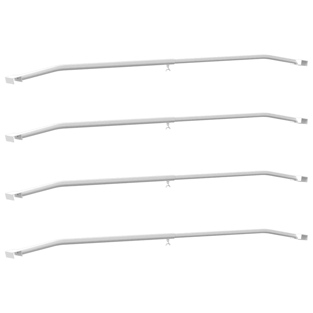 vidaXL Tarpaulin Bracket for Trailers 4 Silver 102-155 cm Aluminum 2