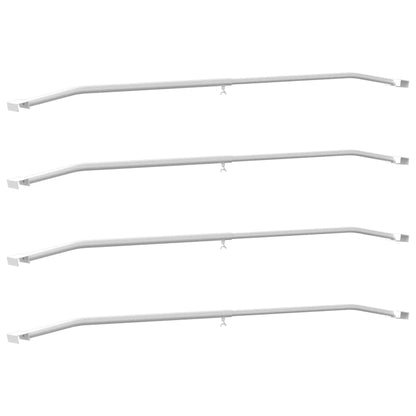 vidaXL Tarpaulin Bracket for Trailers 4 Silver 102-155 cm Aluminum 2