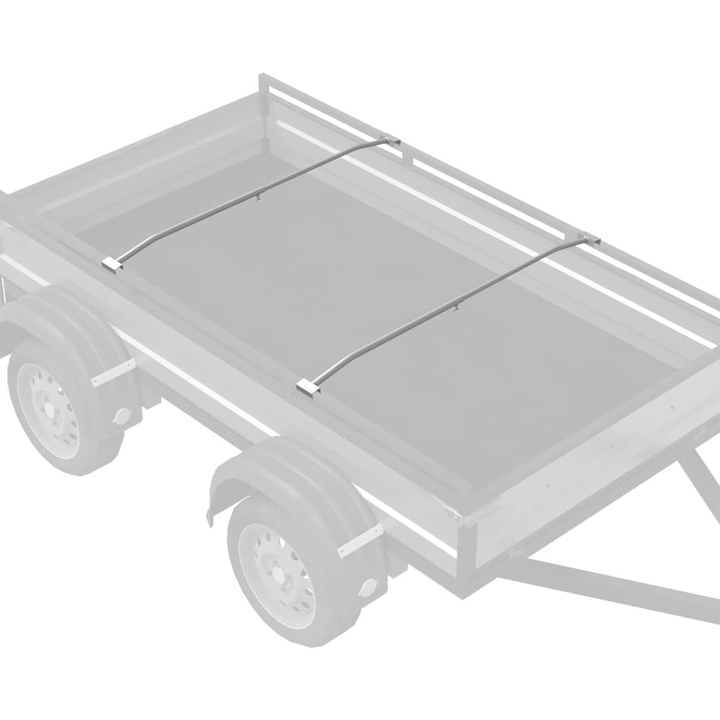 vidaXL Tarpaulin Bracket for Trailers 2 Silver 136-218 cm Aluminum 3