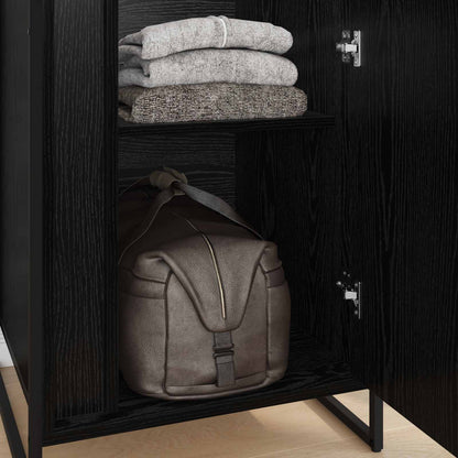 vidaXL Warderobe Black Oak 50 x 50 x 200 cm Engineered Wood 3
