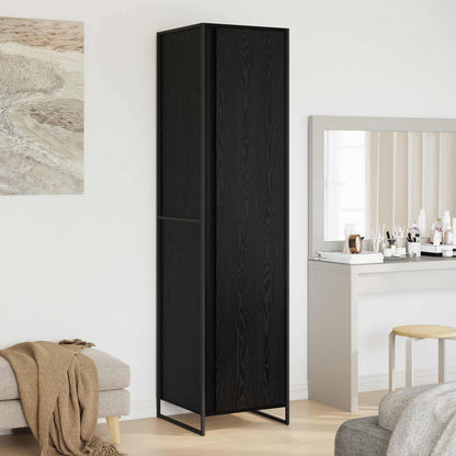 vidaXL Warderobe Black Oak 50 x 50 x 200 cm Engineered Wood 1