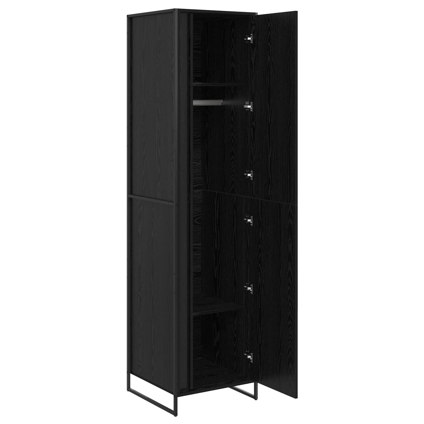 vidaXL Warderobe Black Oak 50 x 50 x 200 cm Engineered Wood 4