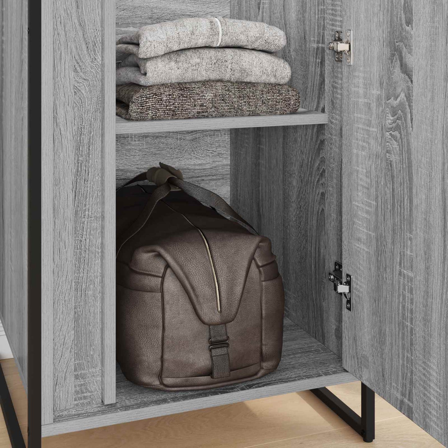 vidaXL Warderobe Grey Sonoma 50 x 50 x 200 cm Engineered Wood 3