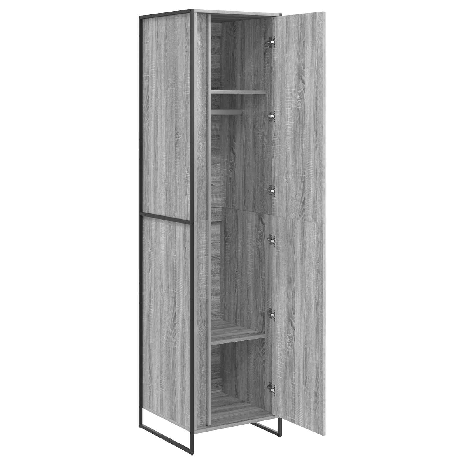 vidaXL Warderobe Grey Sonoma 50 x 50 x 200 cm Engineered Wood 4