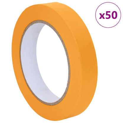 vidaXL Painter Masking Tapes 50 pcs Yellow 19mm x 50m Paper 3