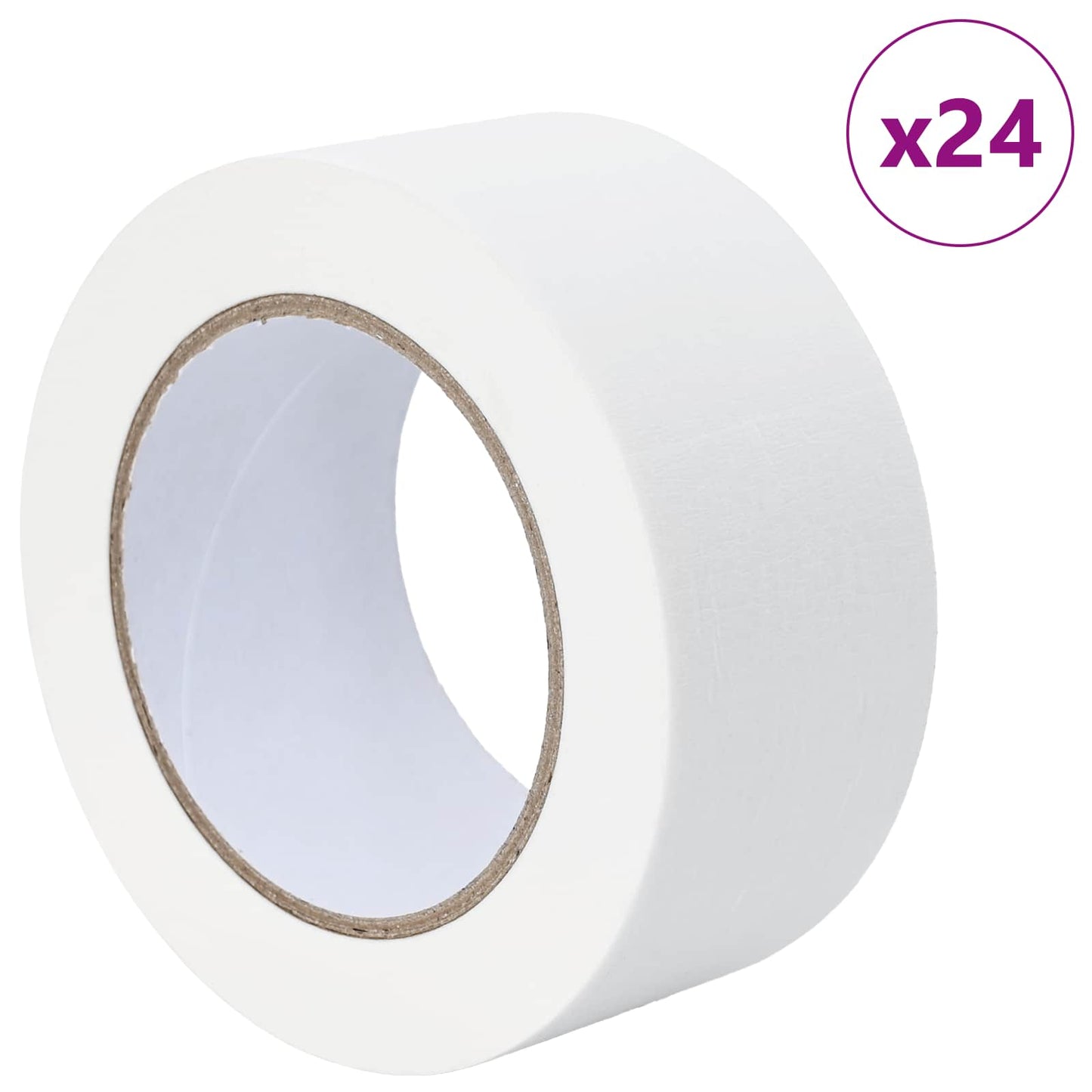 vidaXL Painter Masking Tapes 24 pcs White 50mm x 50m Paper 3