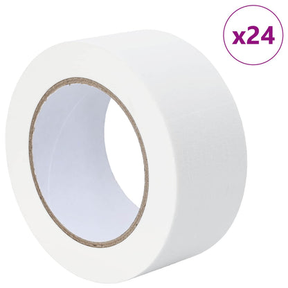 vidaXL Painter Masking Tapes 24 pcs White 50mm x 50m Paper 3