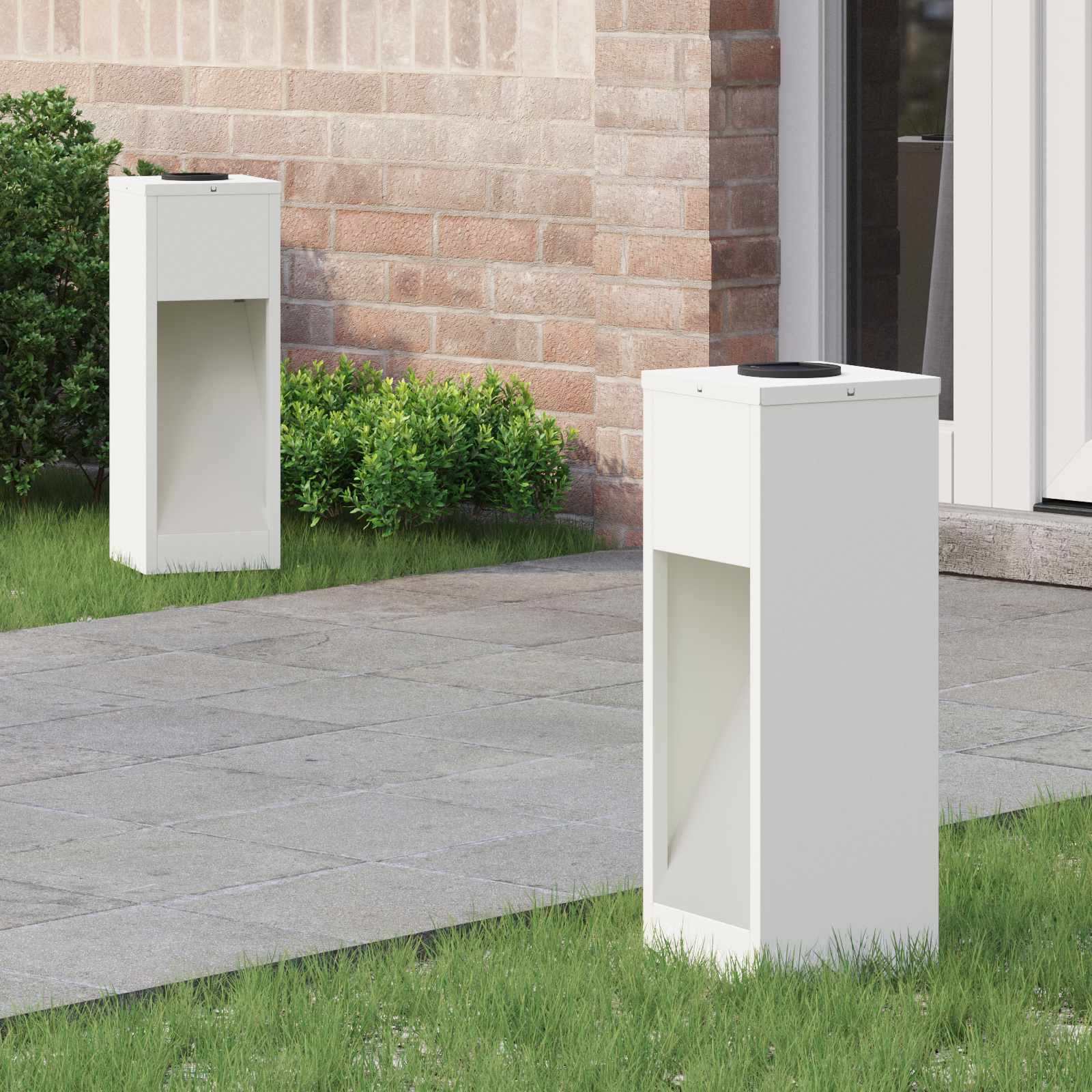 vidaXL Solar Led Pathway Light 2 pcs Warm White 18 x 18 x 50 cm 1