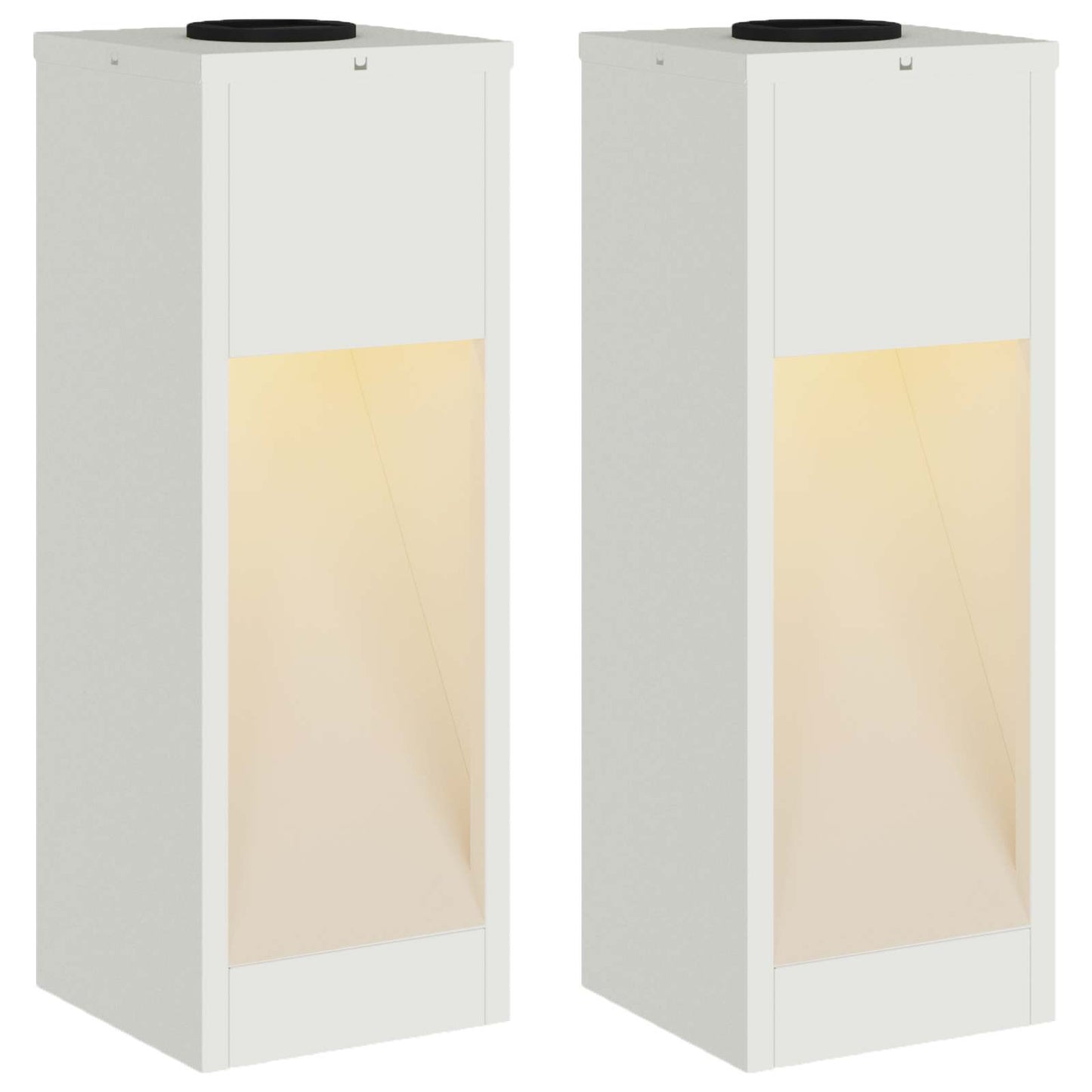 vidaXL Solar Led Pathway Light 2 pcs Warm White 18 x 18 x 50 cm 2