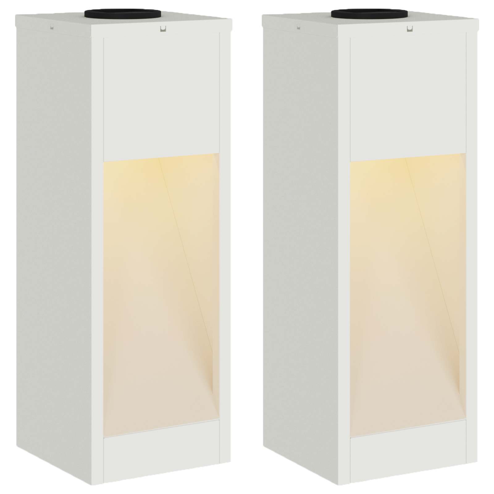 vidaXL Solar Led Pathway Light 2 pcs Warm White 18 x 18 x 50 cm 2