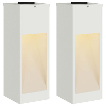 vidaXL Solar Led Pathway Light 2 pcs Warm White 18 x 18 x 50 cm 2