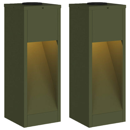 vidaXL Solar Led Pathway Light 2 pcs Warm White 18 x 18 x 50 cm 2