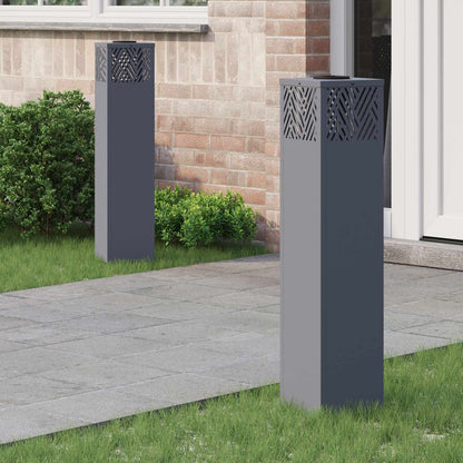 vidaXL Solar LED Pathway Light 2 pcs Warm White 18 x 18 x 80 cm 1