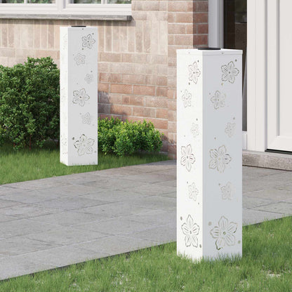 vidaXL Solar LED Pathway Light 2 pcs Warm White 18 x 18 x 80 cm 1