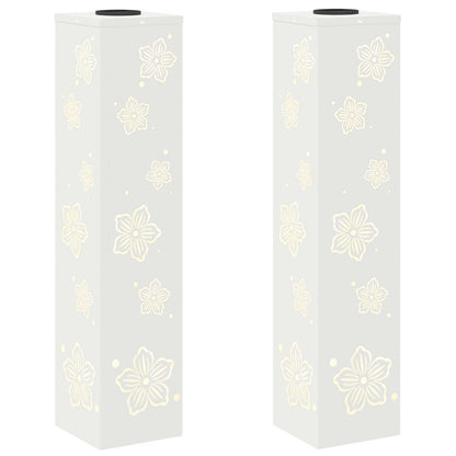 vidaXL Solar LED Pathway Light 2 pcs Warm White 18 x 18 x 80 cm 2