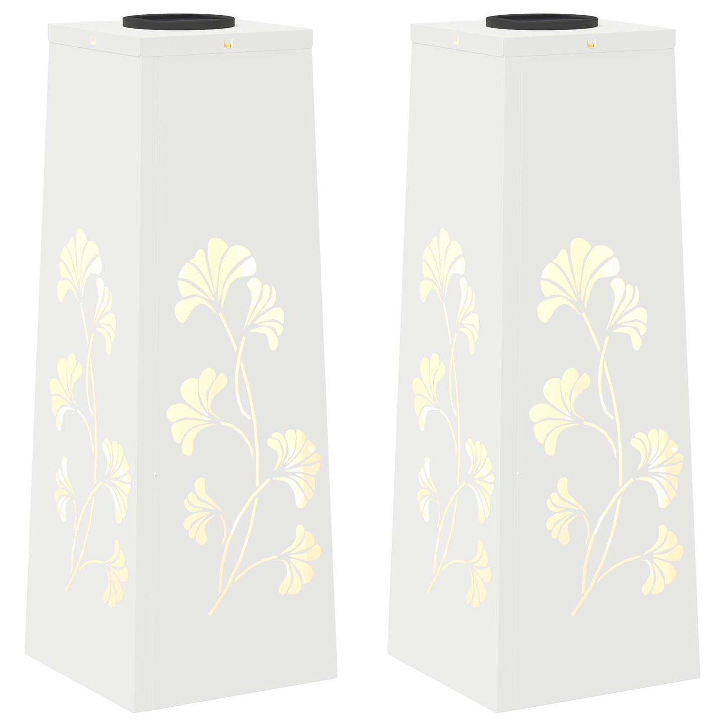 vidaXL Solar LED Pathway Light 2 pcs Warm White 18 x 18 x 50 cm 2