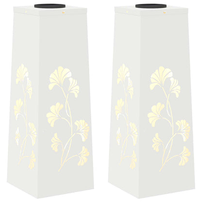 vidaXL Solar LED Pathway Light 2 pcs Warm White 18 x 18 x 50 cm 2
