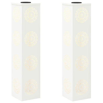 vidaXL Solar LED Pathway Light 2 pcs Warm White 18 x 18 x 80 cm 2