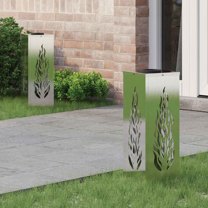 vidaXL Solar LED Pathway Light 2 pcs Warm White 18 x 18 x 50 cm 1