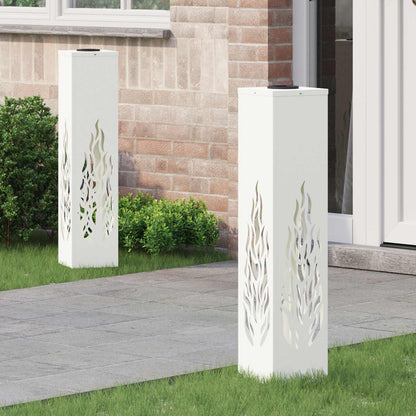 vidaXL Solar LED Pathway Light 2 pcs Warm White 18 x 18 x 80 cm 1