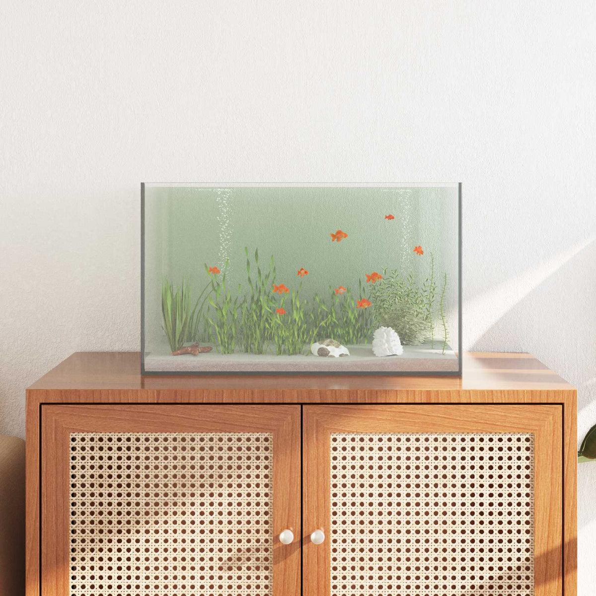 Aquarium with Storage Transparent Glass 50 cm 30 cm 30 cm