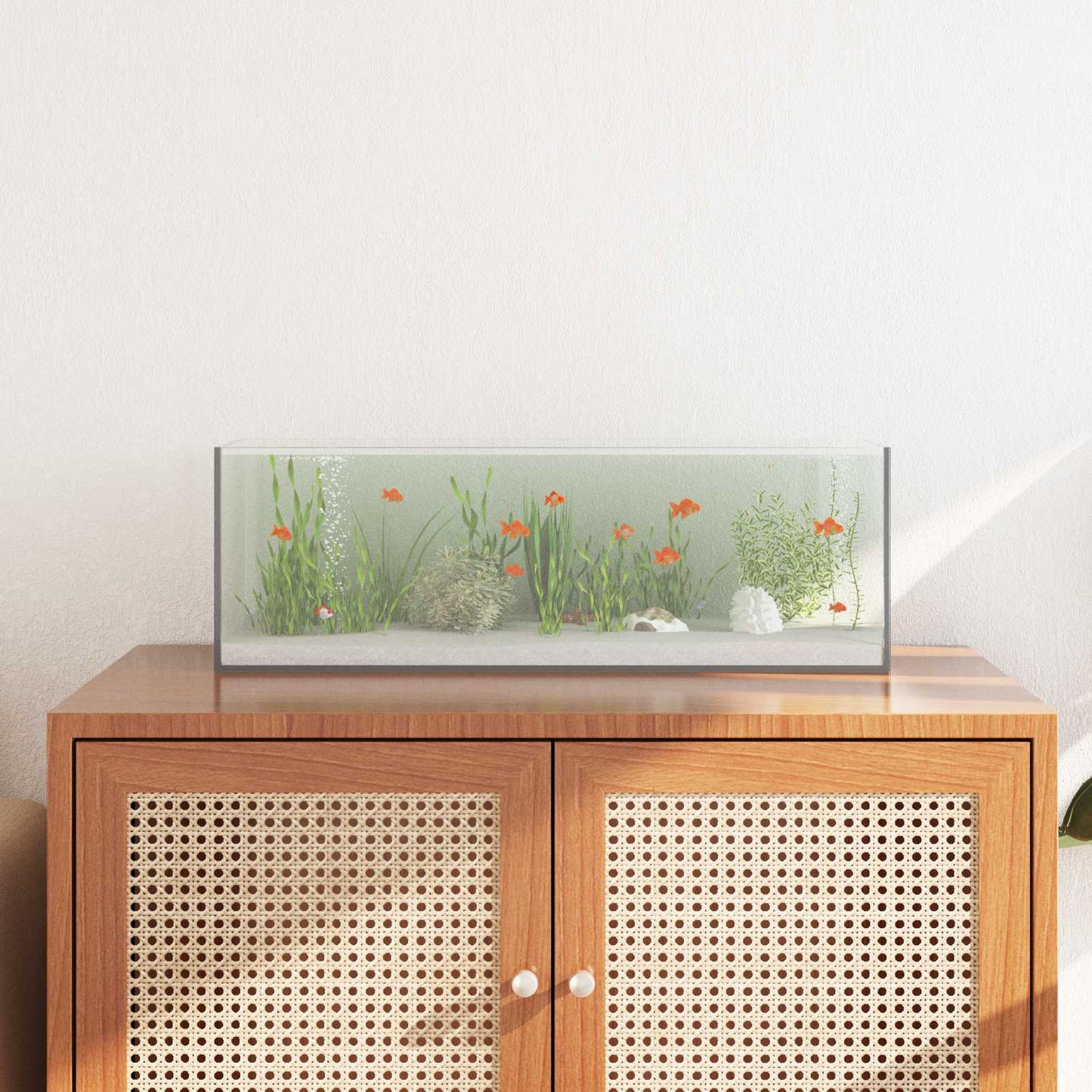 vidaXL Aquarium with Storage Transparent 60 x 20 x 20 cm Glass 1