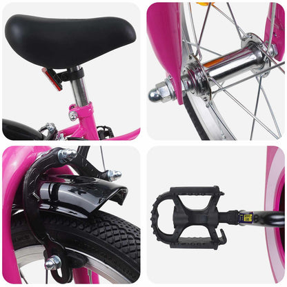 Kids Bike for 2-4 Years Old Pink black 12 inches