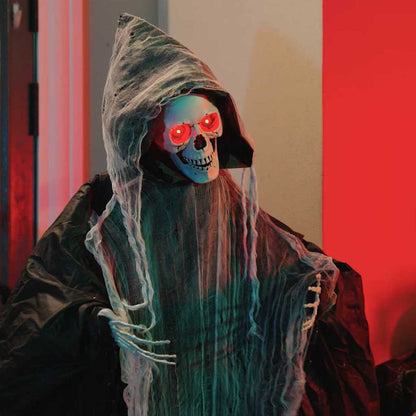 vidaXL Halloween Hanging Grim Reaper SPOOKA Black 112 x 164 cm 1