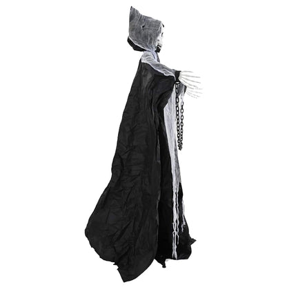 vidaXL Halloween Hanging Grim Reaper SPOOKA Black 112 x 164 cm 4